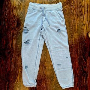 Aerie distressed joggers in blue size small